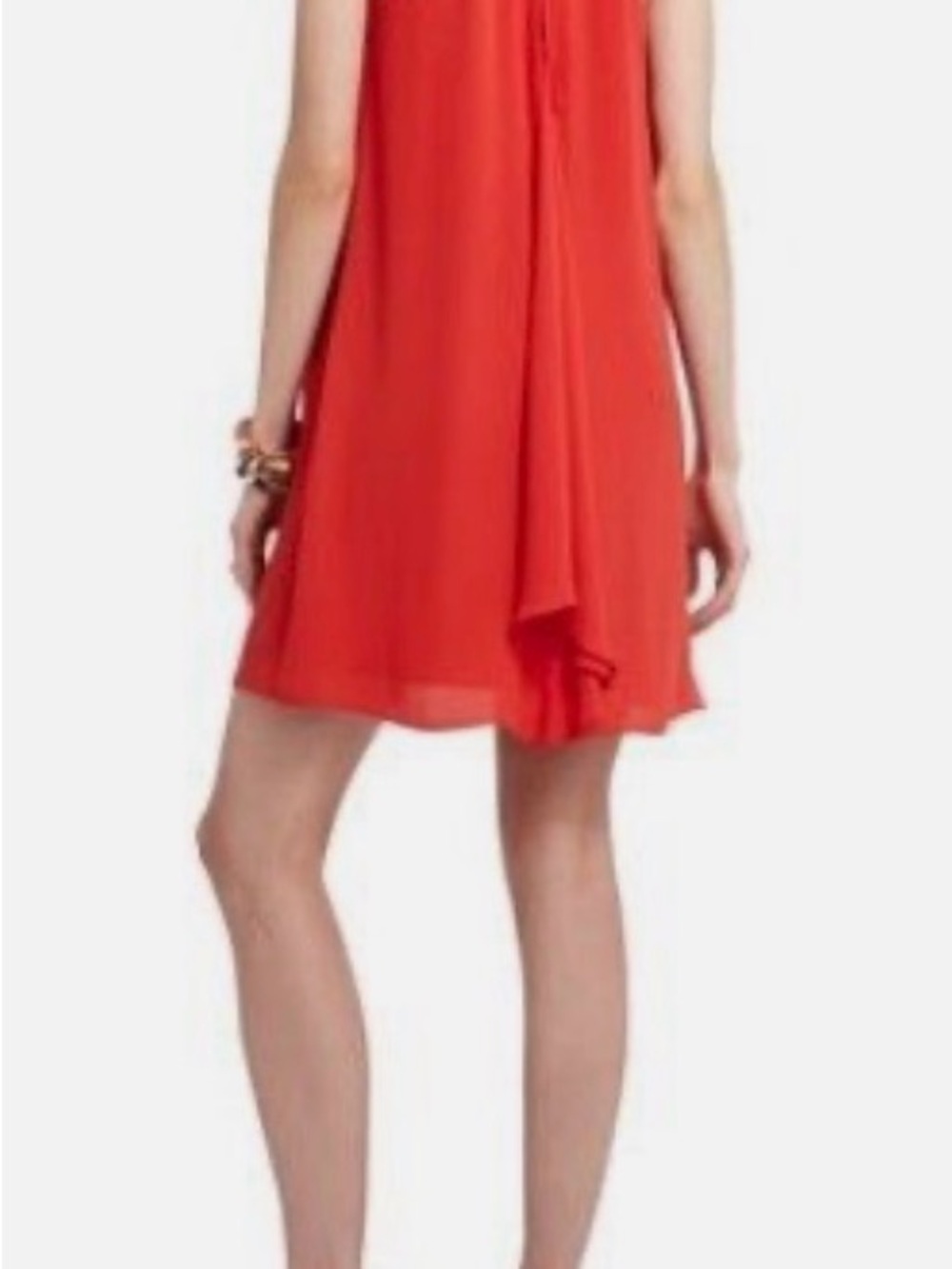 BCBGMaxAzria Red Ruffled Halter Mini Dress - Picture 2 of 12